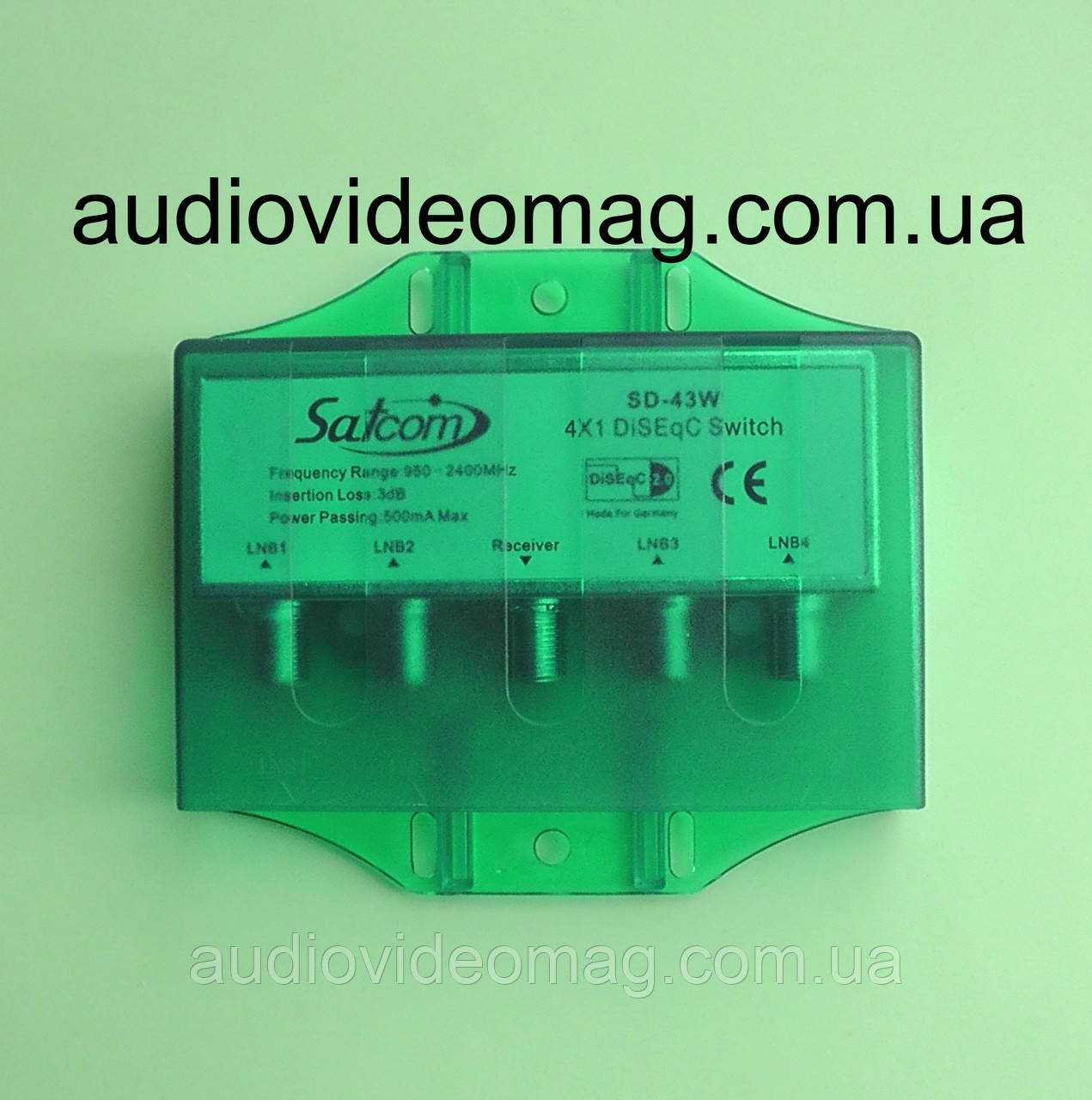 Перемикач DiSEqC 2.0 Switch 4 в 1 (дайсик) у захисному кожусі