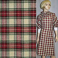 Шотландка кремова червоно-зелена клітка ш.148