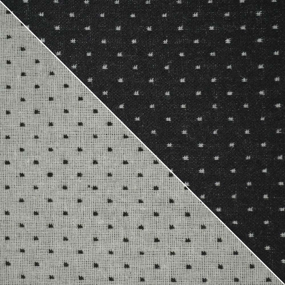 Жаккард костюмний 2-ст. чорно-білий крапки ш.154