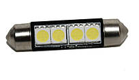 LED-лампа C5W 42 мм 4 SMD5050 24V Білий колір