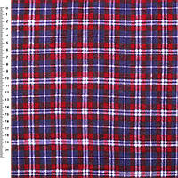 Фланель в червоно-синю + білу клітинку ш.105