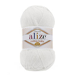 Alize Cotton Baby soft (Алізе Коттон Бебі софт) 55 білий