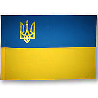 Прапор України, прапор українськи, з гербом, габардин, 180×120 см.