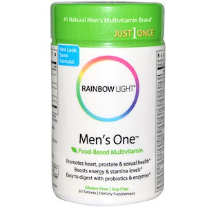 Rainbow Light, тільки один раз, Men's One, полівітамін на харчовій основі, 30 таблеток