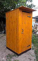 Туалет дерев'яний з імітації бруса (обшивка вертикально)