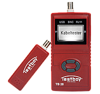 Тестер сетевых линий Testboy 28 с USB, RJ11, RJ45, BNC соединениями (Германия)