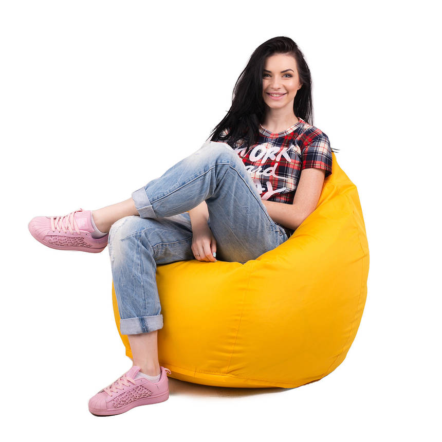 Крісло мішок груша XL  ⁇  тканина Oxford жовтий, фото 2