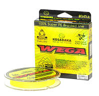 Шнур плетеный Kosadaka Wega - 150м - Ø0.12мм - 6.35кг - Yellow