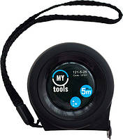 Рулетка измерительная MyTools Power Black edition, Автостоп 5м Х25мм ( 121-5-25 )