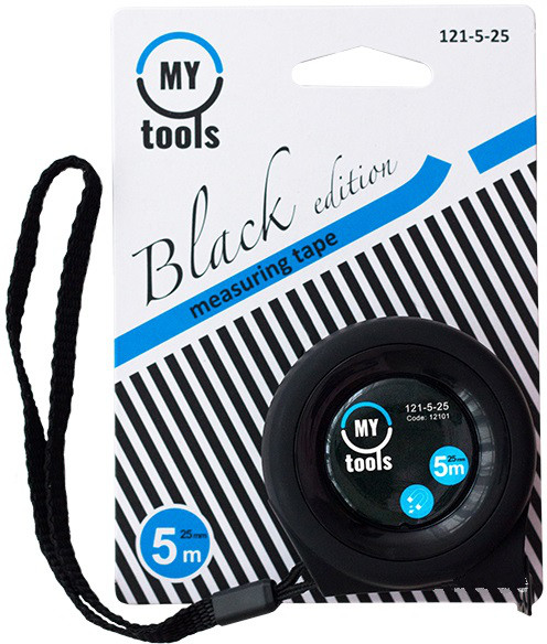 Рулетка измерительная MyTools Power Black edition, Автостоп 5м Х25мм ( 121-5-25 ) - фото 3 - id-p669712967