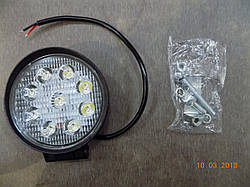 Ліхтар LED (противотуманки) додатковий світлодіодний 9 світлодіодів 27W 12V 6000 K (пр-во LED,Китай)