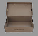Коробка для взуття бура 335х255х130 мм мікрогофрокартон крафт взуттєва коробка, фото 3
