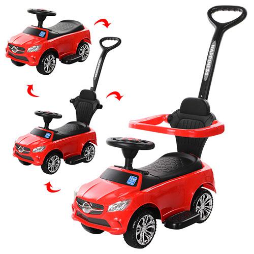 Каталка Толокар для малюків з батьківською ручкою BAMBI M 3503C-3 Дизайн Mersedes