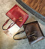 Велика містка сумка з мармуровим відтінком і тисненням, фото 4
