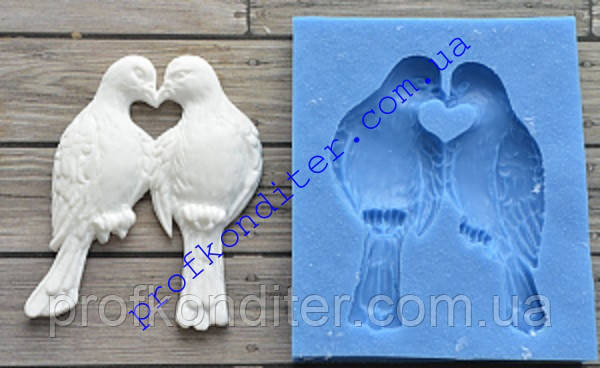 Силіконовий молд "2 голуба", фото 1