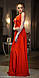 Червоне вечірнє плаття в підлогу, фото 2