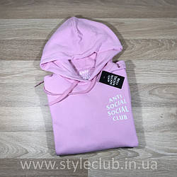 ASSC худі рожева • Бірки • Живі фотки толстовки • Anti Social Social Club Pink XS