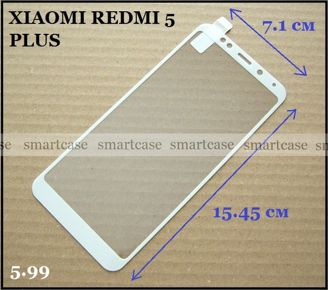 xiaomi redmi 5 plus стекло full cover white оптом