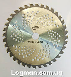 Ніж для мотокоси з переможними напайками на 40 Т (230х25.4х1.3)