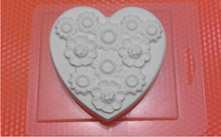 Пластикова Форма для мила - Серце в кольорах