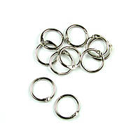 Кольца для альбомов, блокнотов разъемные Серебро 25мм 1шт (KDA001)