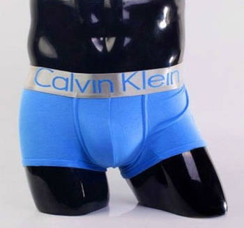 Труси чоловічі боксери бавовна Calvin Klein Steel, розмір XL (50-52), блакитні, 03262