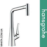 Смеситель Hansgrohe (art 14820000) для кухни Metris 320, с выдвижным душем