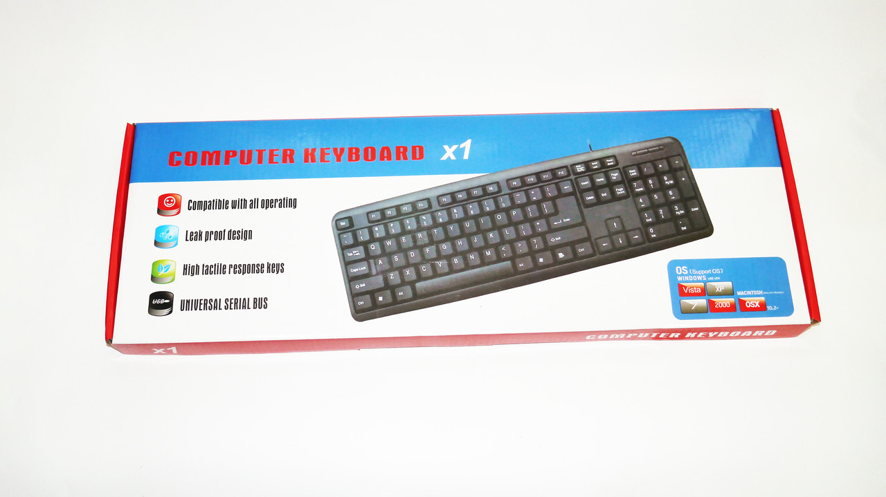 Дротова клавіатура KEYBOARD X1 K107 USB комп'ютерна клавіатура