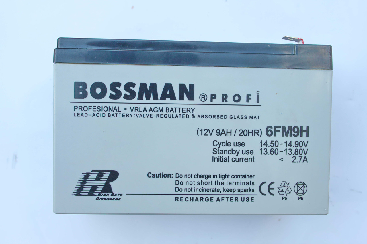 Акумулятор 12 V 9 Ah Bossman profi 6FM9 LA1290HR - фото 2 - id-p31873793