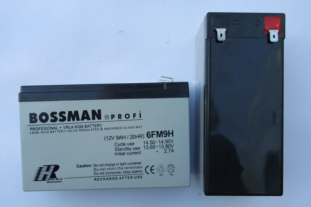 Акумулятор 12 V 9 Ah Bossman profi 6FM9 LA1290HR - фото 1 - id-p31873793