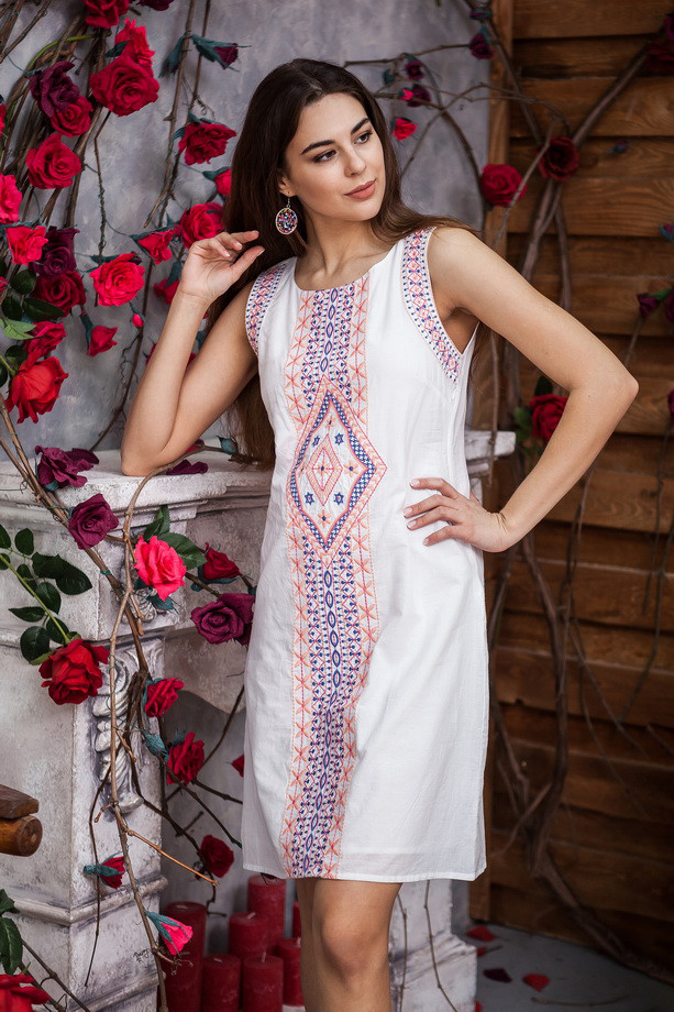 Плаття жіноче літнє з натуральної легкої тканини, фото 1