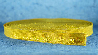 Гумка для білизни 20 мм жовта з люриксом