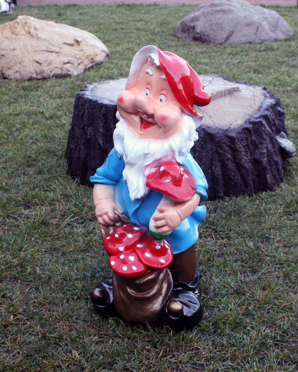 Гном із мішком грибів H-75 см