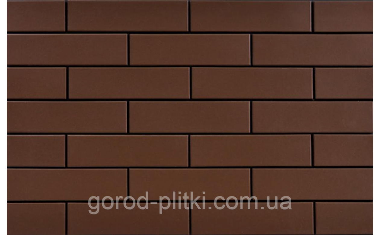 Клінкерна плитка для фасадів Cerrad Braz | Brown гладка 6,5х24,5, фото 1
