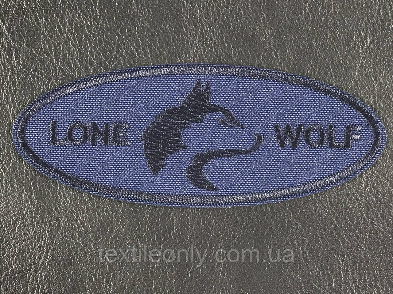 Нашивка Lone Wolf темно-синій 105х40 мм
