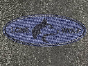 Нашивка Lone Wolf темно-синій 105х40 мм, фото 1