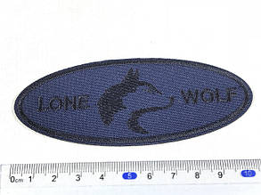 Нашивка Lone Wolf темно-синій 105х40 мм, фото 3