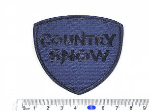 Нашивка Country Snow колір темно-синій 72x67 мм, фото 3