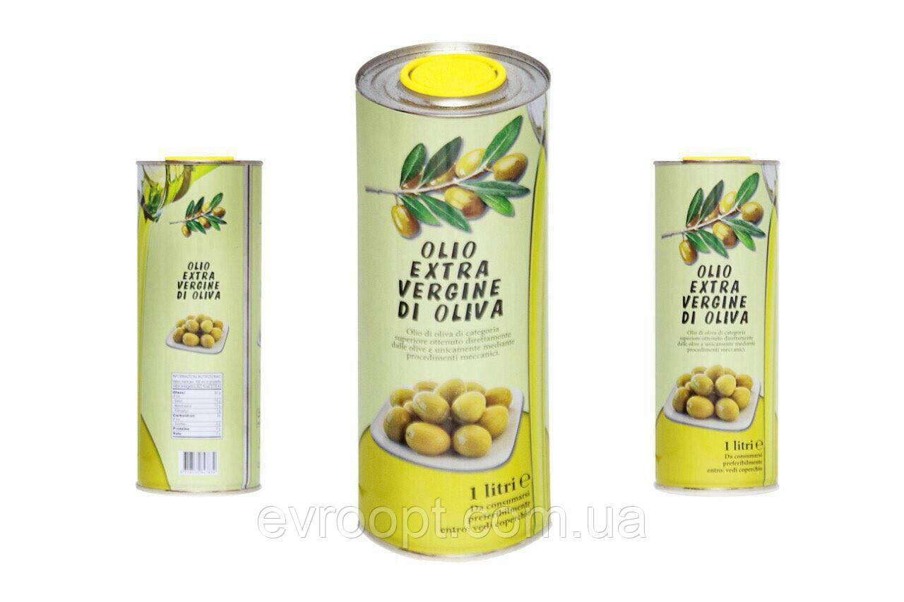 Оливкова олія Extra virgin olive oil ж/б 1л (тарілка)