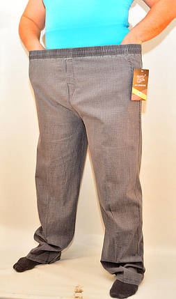 Штани чоловічі літні лляні розміри Штани льон Батал, фото 2