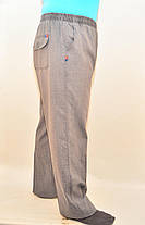 Штани чоловічі літні лляні XL Сірий, фото 2