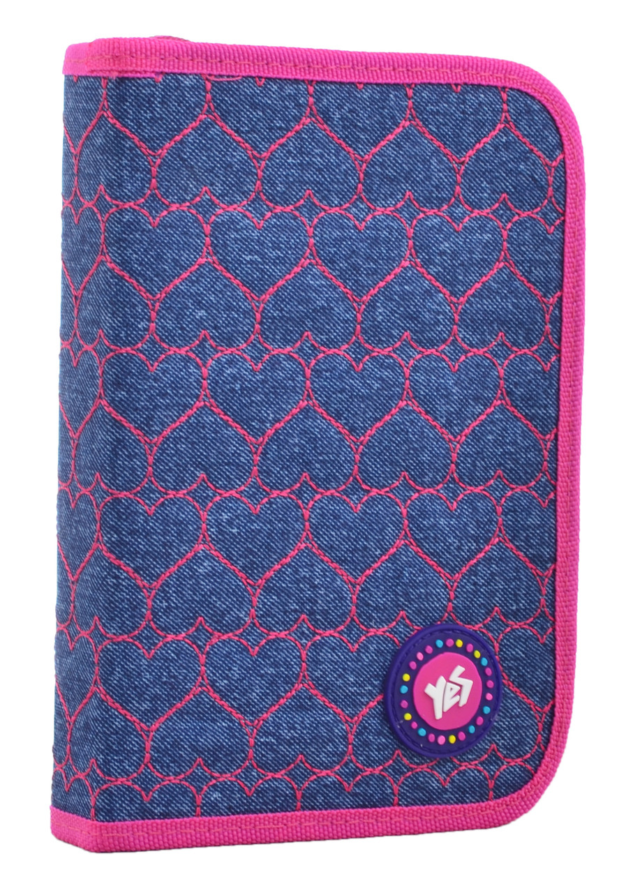 Пенал YES твердий одинарний з клапаном Hearts 531795