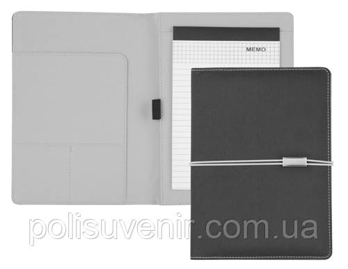 Папка А5 з блокнотом на 20 аркушів на резинці, фото 1