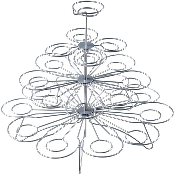 Підставка, стенд для тістечок, капкейків 23 шт W = 310 мм H = 285 мм, неіржавка сталь, фото 1