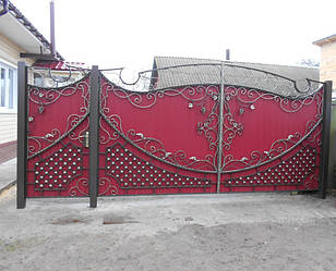 Ворота з профнастилу В-24