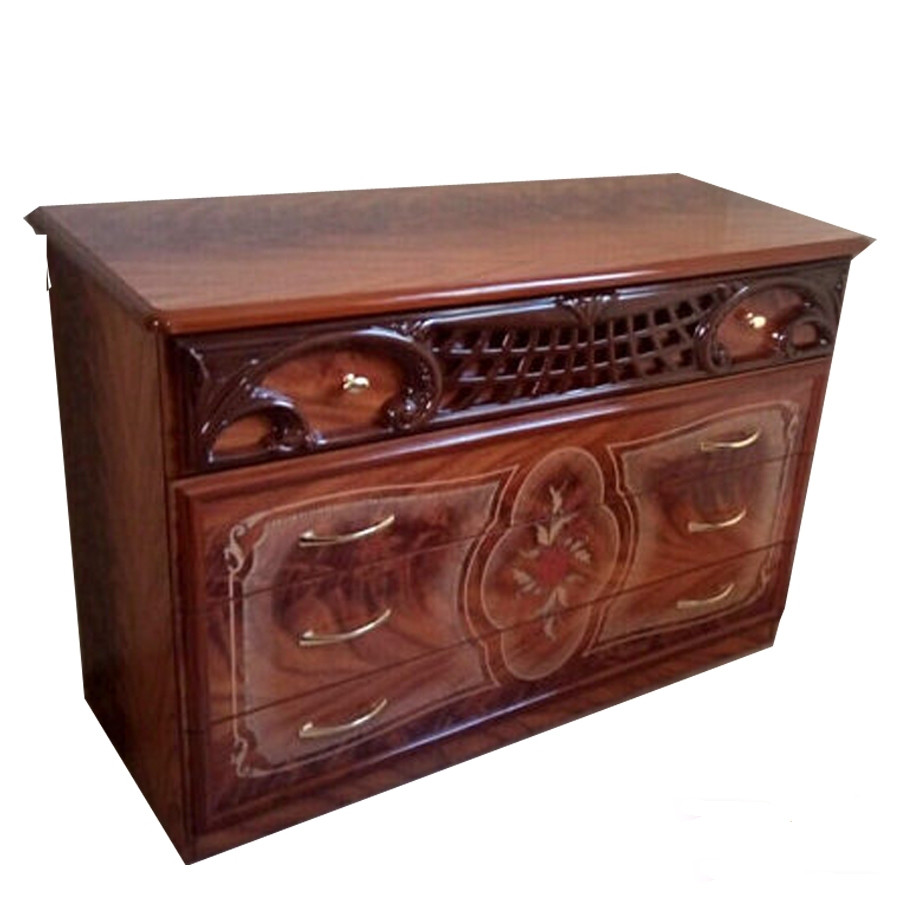 Комод з ДСП/МДФ в спальню, вітальню, дитячу Кармен Нова горіх лак Світ Меблів, фото 1