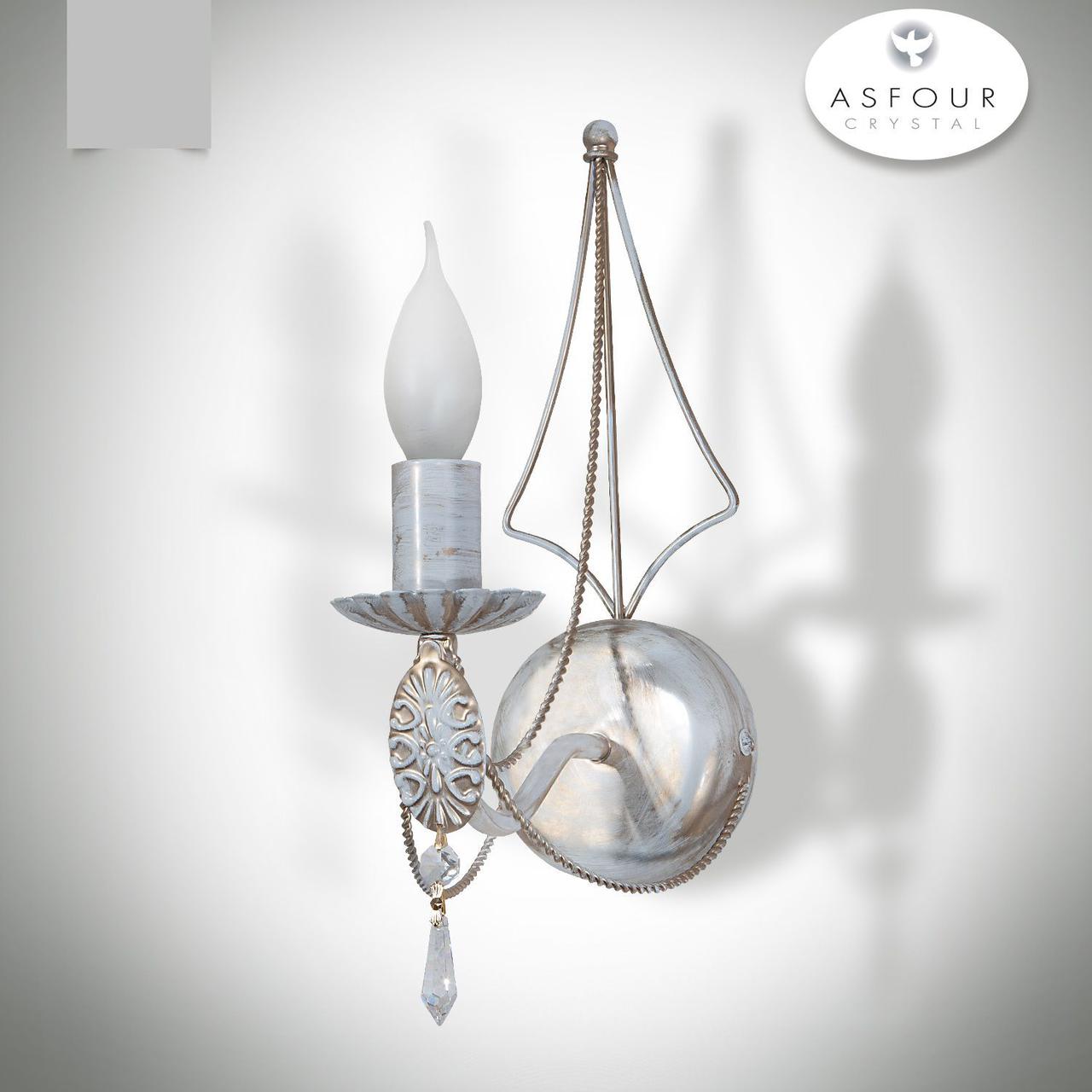 Біле бра, настінний світильник у класичному стилі зі свічок для спальні, зали, фото 1