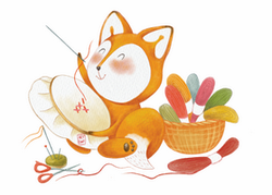 Листівка "Вишивальниця"