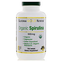 California Gold Nutrition, Спирулина, Органическое происхождение, 500 мг, 720 таблеток