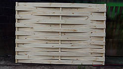 Секція паркан дерев'яний плетінка 2,0х2,0м свежепиленная дошка сира